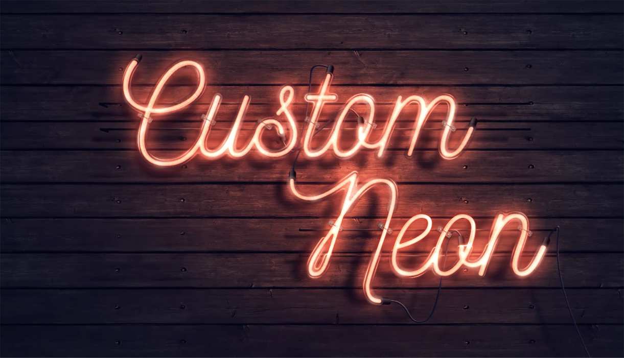 custom neon tube signage