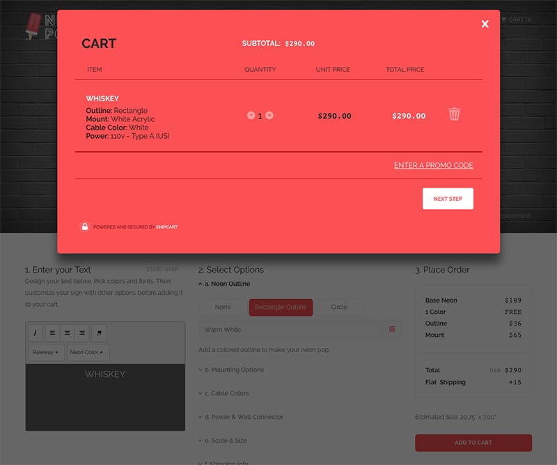 Snipcart Custom Cart